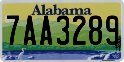 AL license plate 7AA3289