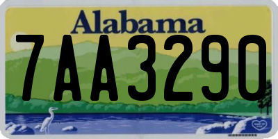 AL license plate 7AA3290