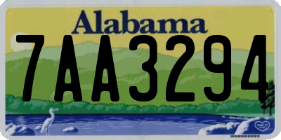 AL license plate 7AA3294