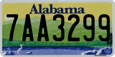 AL license plate 7AA3299