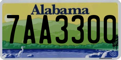 AL license plate 7AA3300
