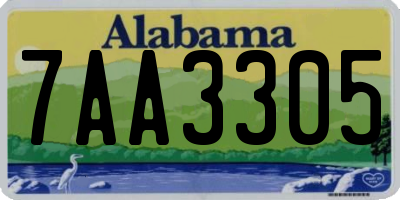 AL license plate 7AA3305