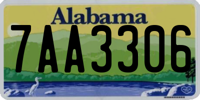 AL license plate 7AA3306