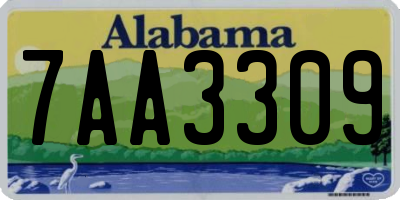AL license plate 7AA3309