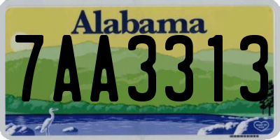 AL license plate 7AA3313