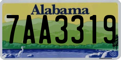 AL license plate 7AA3319