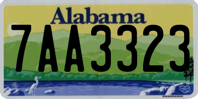 AL license plate 7AA3323