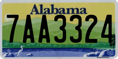 AL license plate 7AA3324