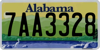 AL license plate 7AA3328