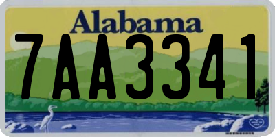 AL license plate 7AA3341