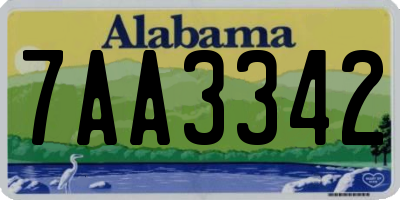 AL license plate 7AA3342