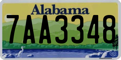 AL license plate 7AA3348