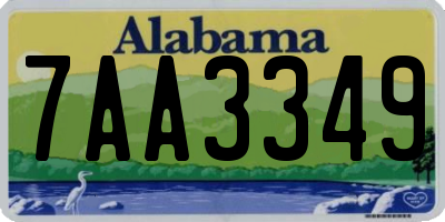 AL license plate 7AA3349