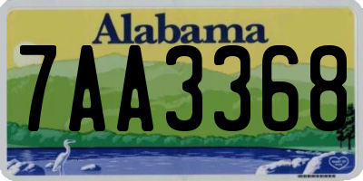 AL license plate 7AA3368