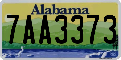 AL license plate 7AA3373