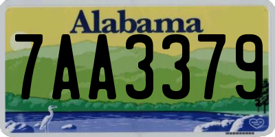AL license plate 7AA3379