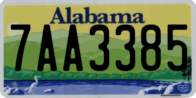 AL license plate 7AA3385