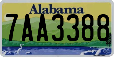 AL license plate 7AA3388