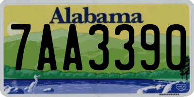 AL license plate 7AA3390