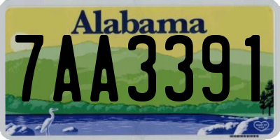 AL license plate 7AA3391