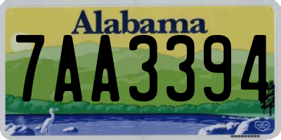 AL license plate 7AA3394