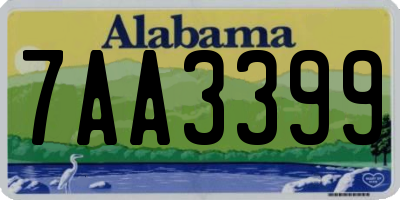 AL license plate 7AA3399