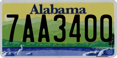 AL license plate 7AA3400