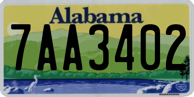 AL license plate 7AA3402