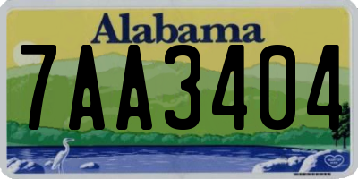 AL license plate 7AA3404