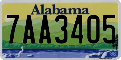 AL license plate 7AA3405