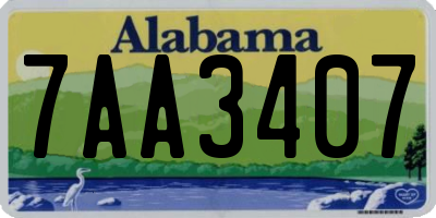 AL license plate 7AA3407