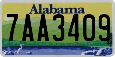 AL license plate 7AA3409