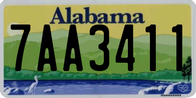 AL license plate 7AA3411