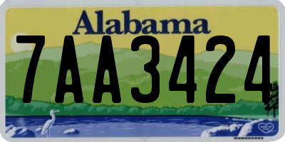 AL license plate 7AA3424