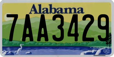 AL license plate 7AA3429