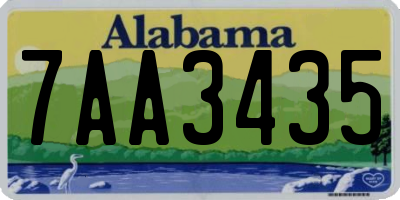AL license plate 7AA3435