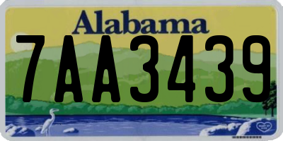 AL license plate 7AA3439