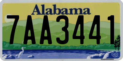 AL license plate 7AA3441