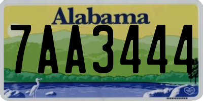 AL license plate 7AA3444