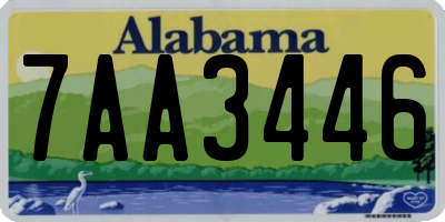 AL license plate 7AA3446