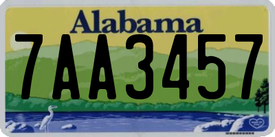 AL license plate 7AA3457