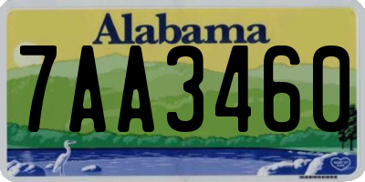AL license plate 7AA3460