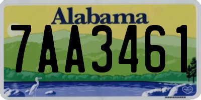 AL license plate 7AA3461