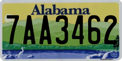 AL license plate 7AA3462
