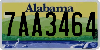 AL license plate 7AA3464