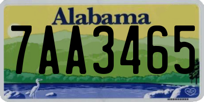 AL license plate 7AA3465