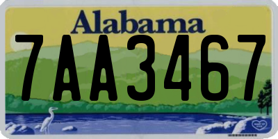 AL license plate 7AA3467