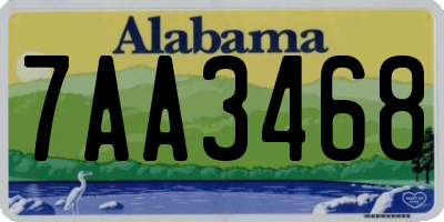 AL license plate 7AA3468
