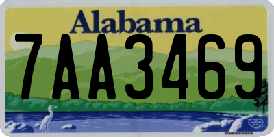 AL license plate 7AA3469
