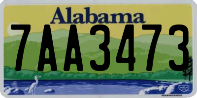 AL license plate 7AA3473